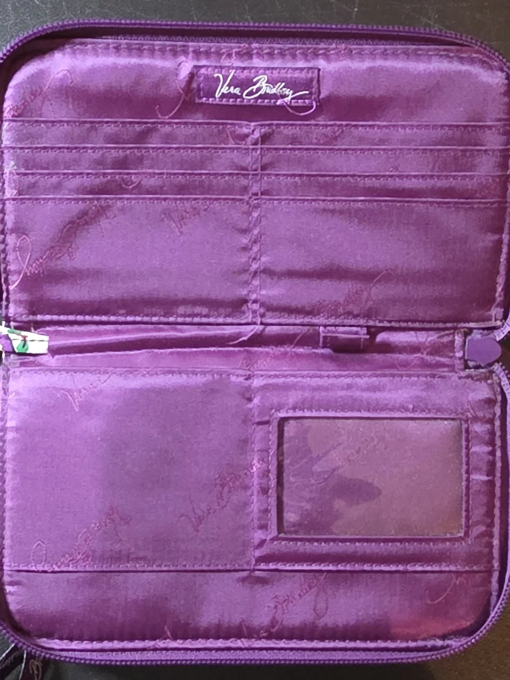 Vera Bradley Purple Multicolor Floral Quilted Cosmetic Wristlet